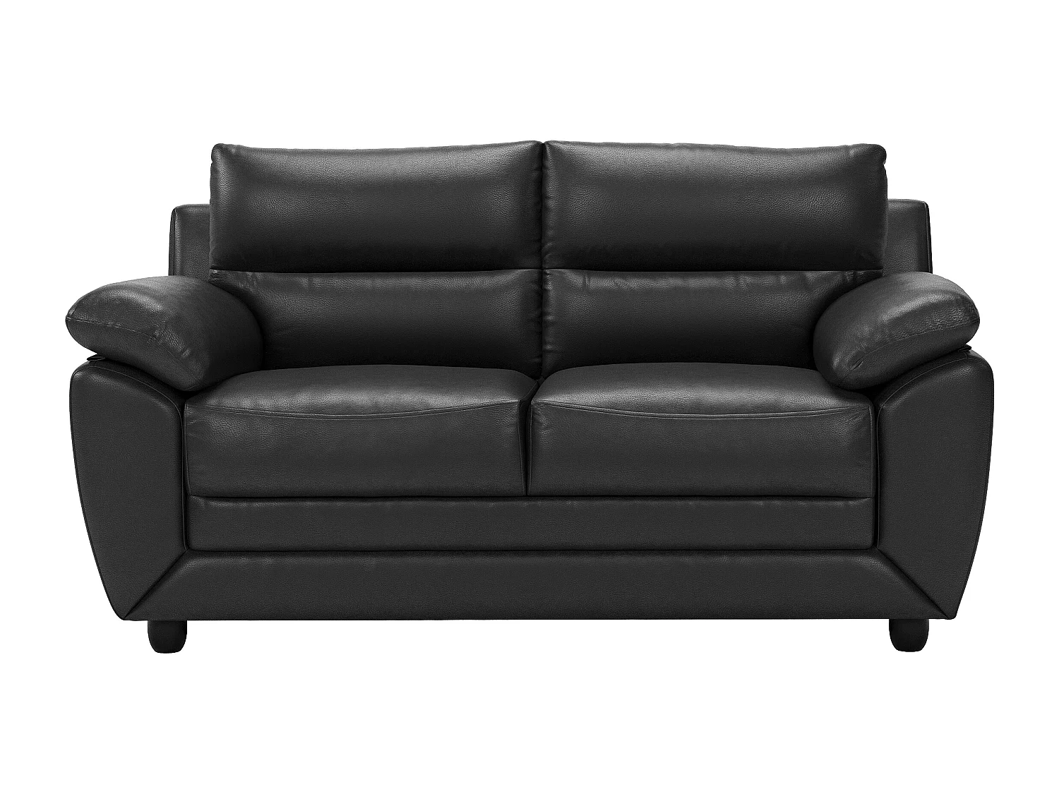 Canapé 2 places MANOA en simili - Noir