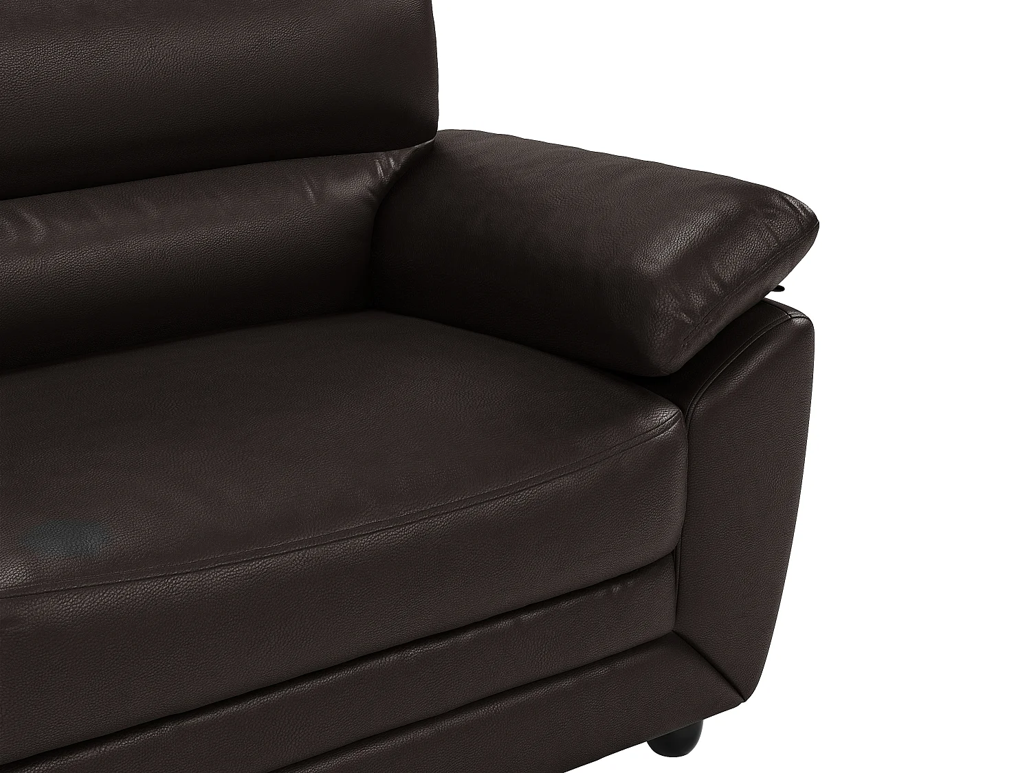 Canapé 3 places MANOA en simili - Marron