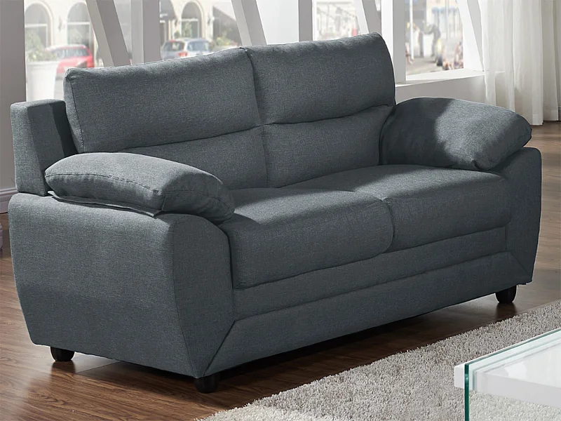 Sofa 2-Sitzer - Stoff - Anthrazit - MANOA