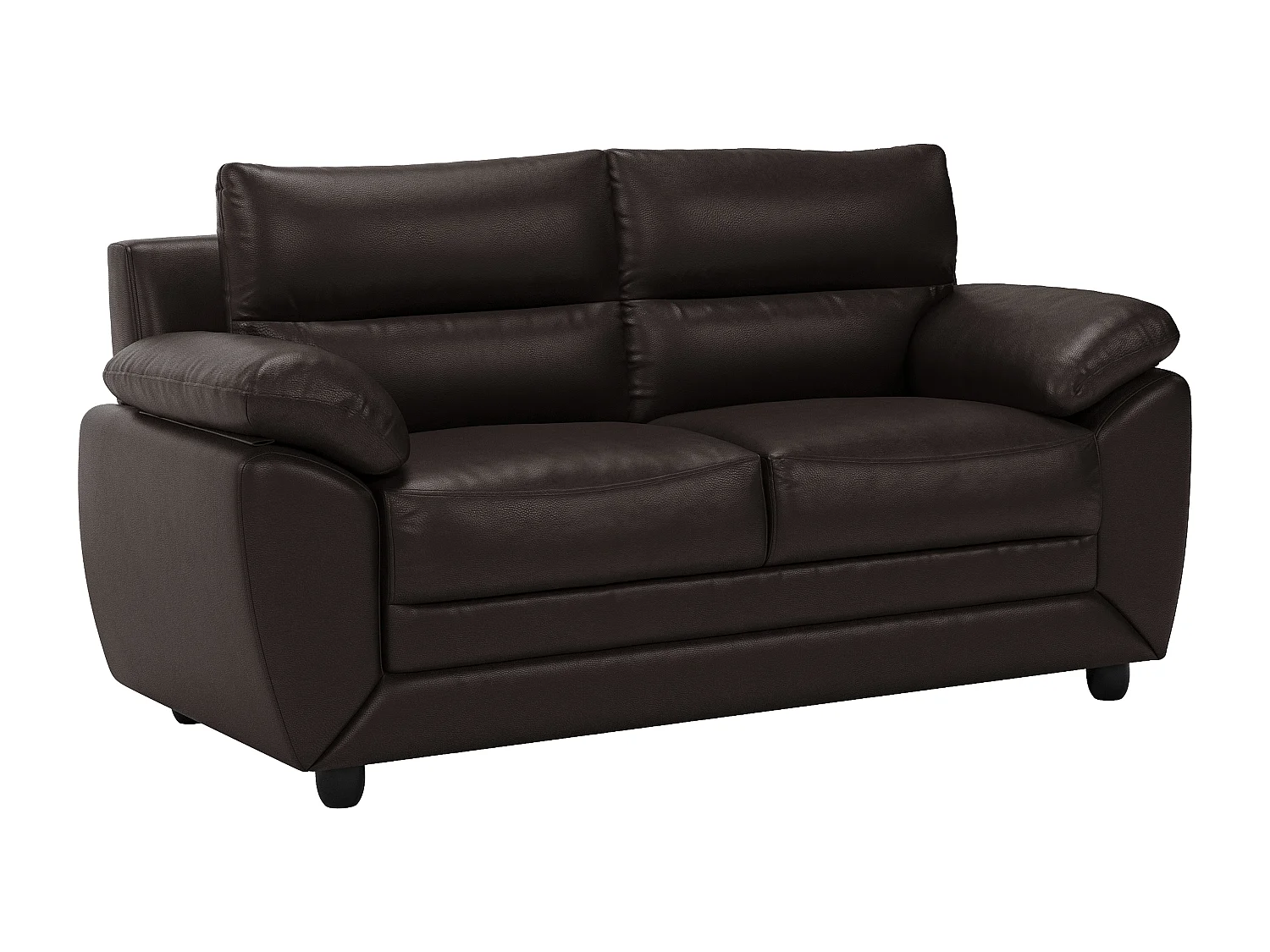 MANOA 2-seter sofa i kunstskinn - Brun