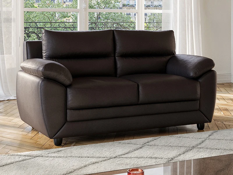 Tweezitsbank MANOA van kunstleer - bruin