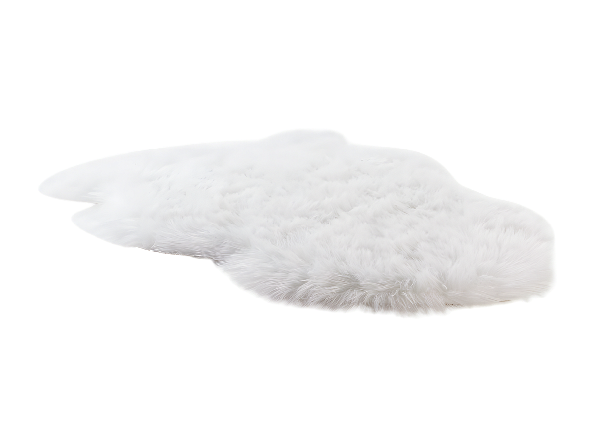 Alfombra de cama símil piel de oveja color blanco SHEEP