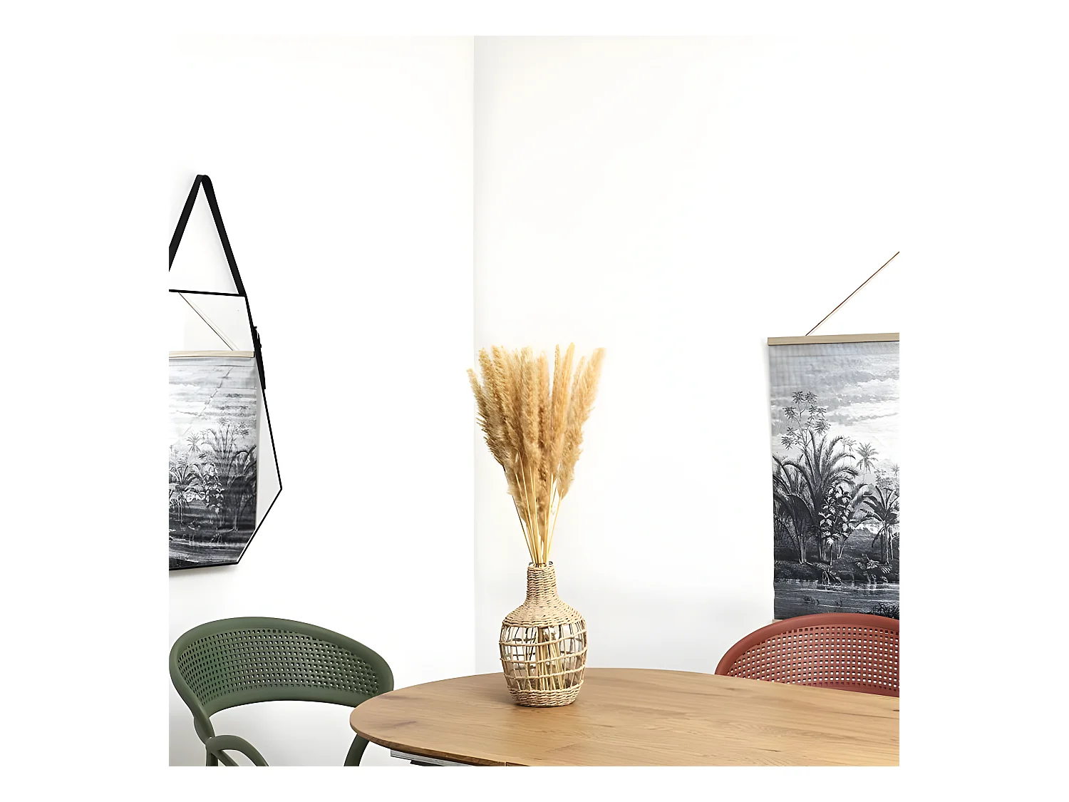 Vase Rond Tresse D16x25.5cm Beige