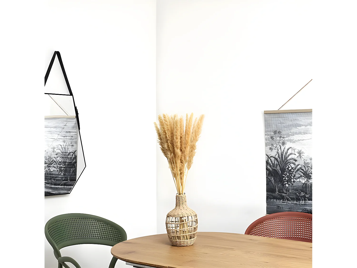 Vase Rond Tresse D16x25.5cm Beige