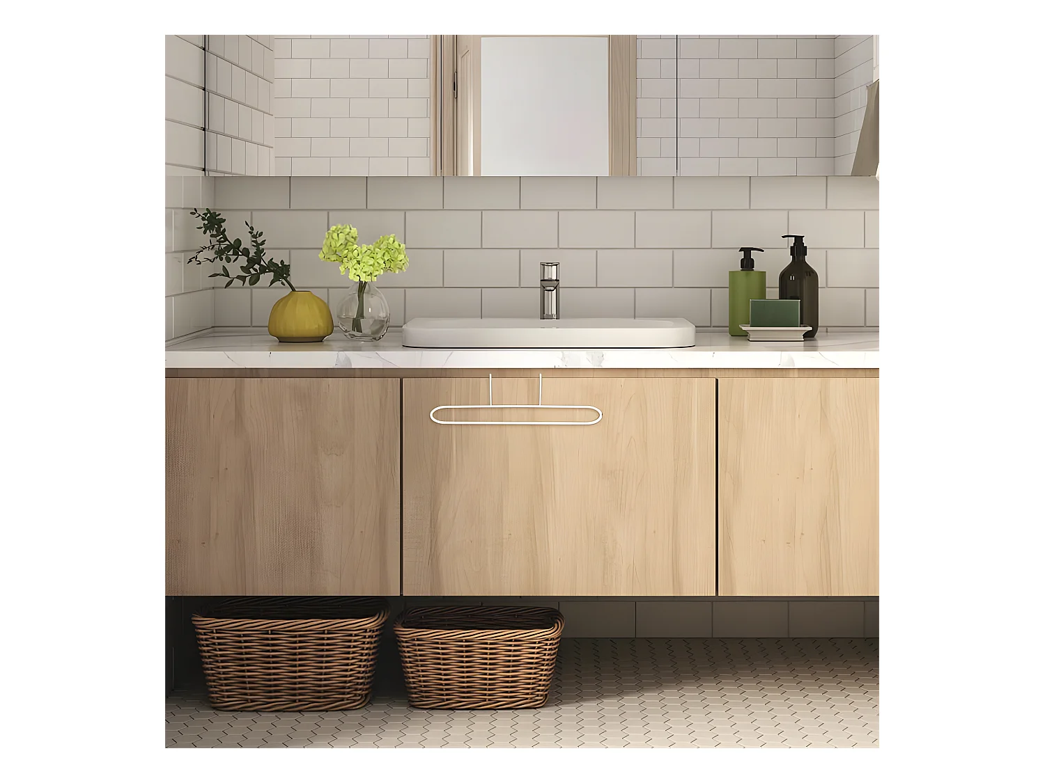 Porte-Serviette en Métal "Pour Porte" 27cm Blanc