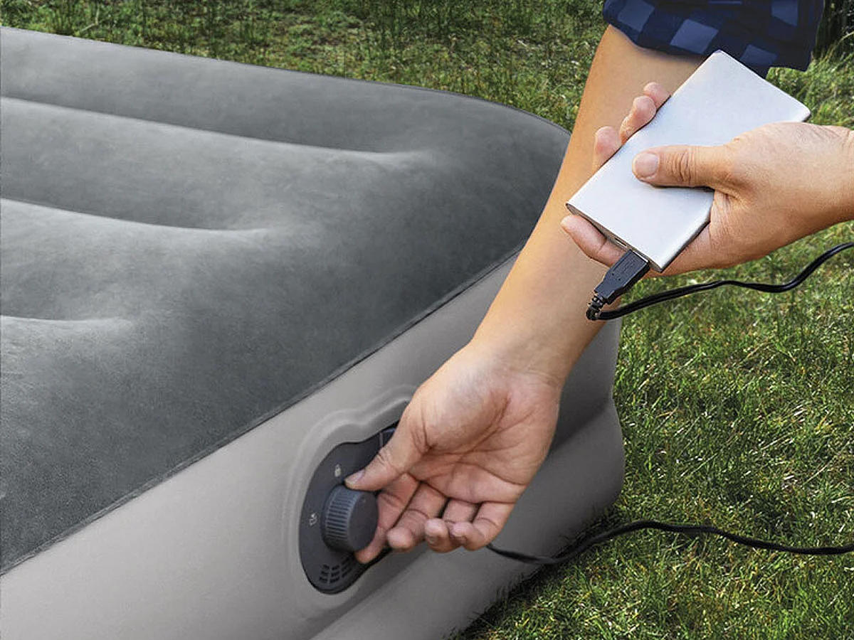 Matelas Gonflable 1 Place Électrique "Flex" 191cm Gris