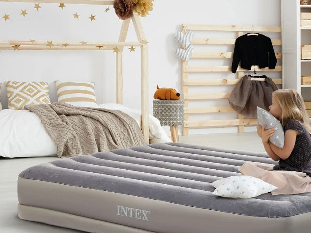 Matelas Gonflable 1 Place Électrique "Flex" 191cm Gris