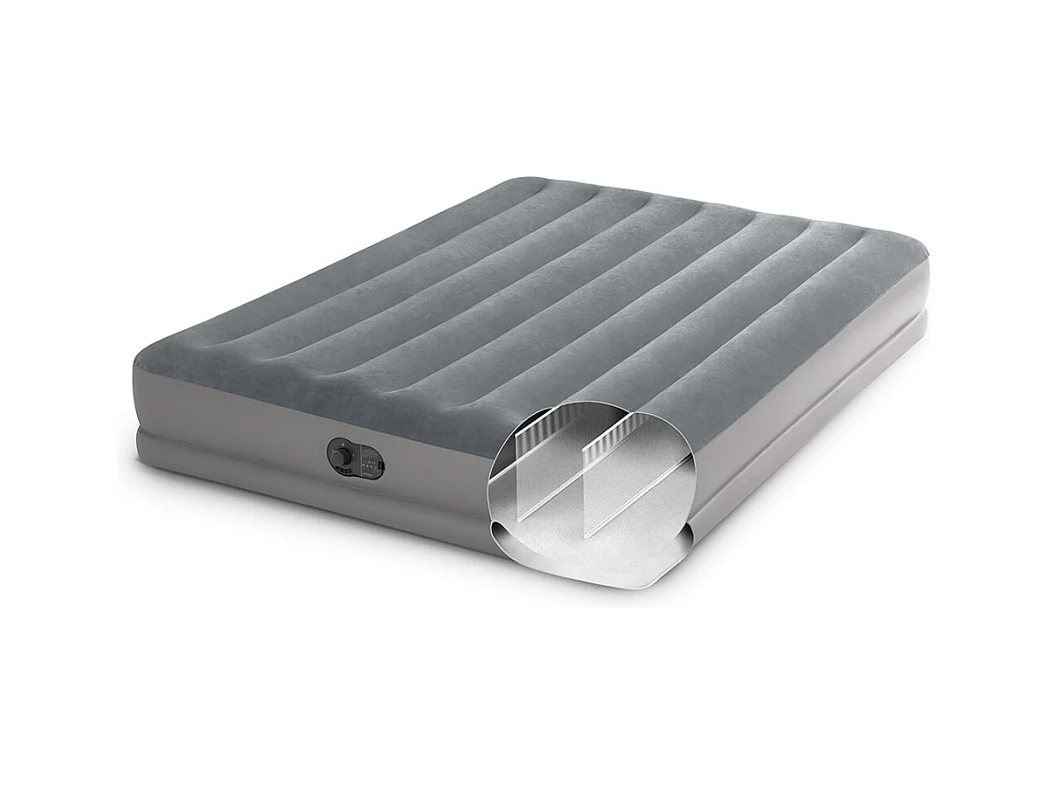 Materasso Gonfiabile Matrimoniale Prestige Mid-Rise - Grigio - 152 x 203 x 30 cm