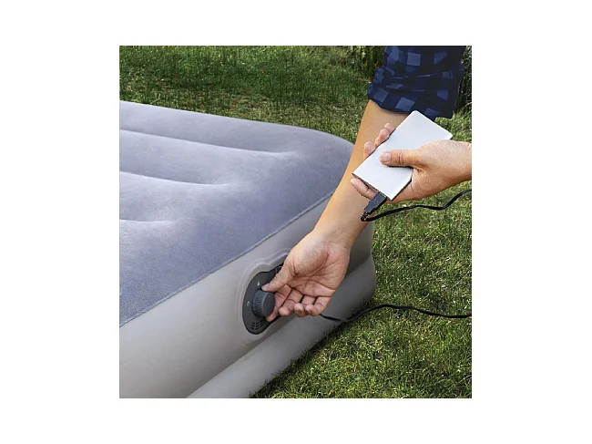 Matelas Gonflable 2 Places Électrique "Flex" 203cm Gris