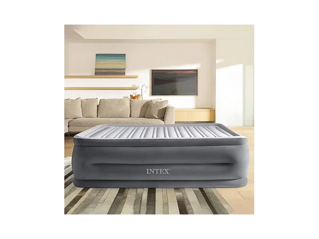 Materasso Gonfiabile Matrimoniale Comfort-Plush High-Rise - Grigio - 152 x 203 x 56 cm