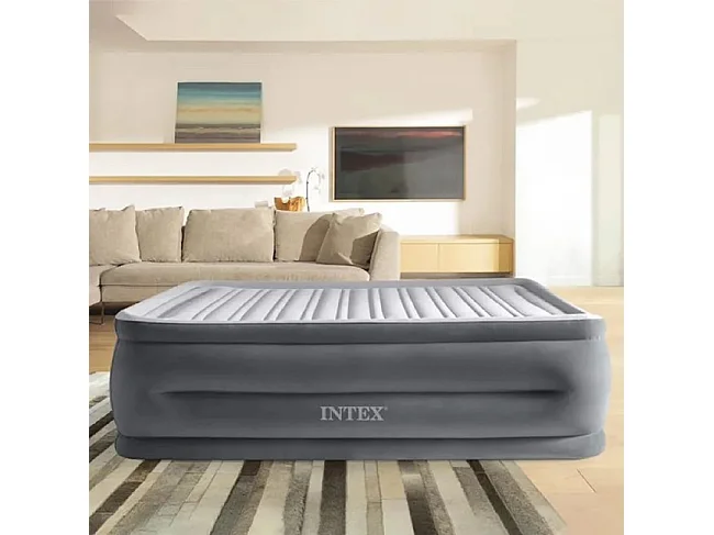 Materasso Gonfiabile Matrimoniale Comfort-Plush High-Rise - Grigio - 152 x 203 x 56 cm