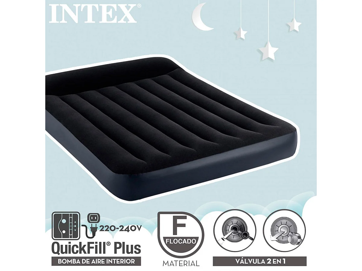 Matelas Gonflable Électrique "Fibertech" 191cm Bleu