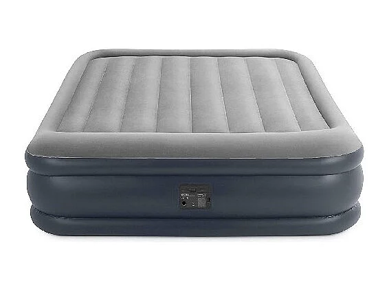 Matelas Gonflable Électrique 2 Places "Fibertech Luxe" Gris