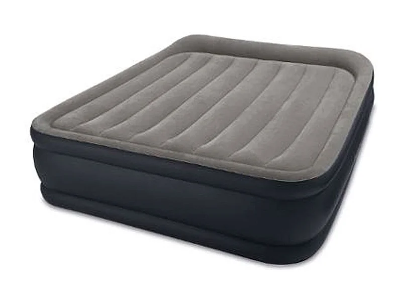 Matelas Gonflable Électrique 2 Places "Fibertech Luxe" Gris