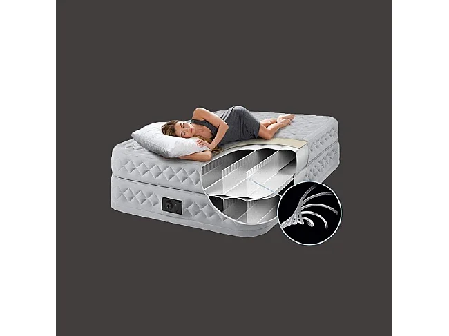 Matelas Double Supreme Air-Flow - Gris - 152x203x51 cm - Intex