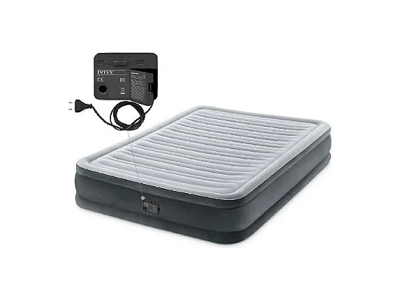 Matelas Gonflable Électrique 2 Places "Confort" 191cm Gris Clair
