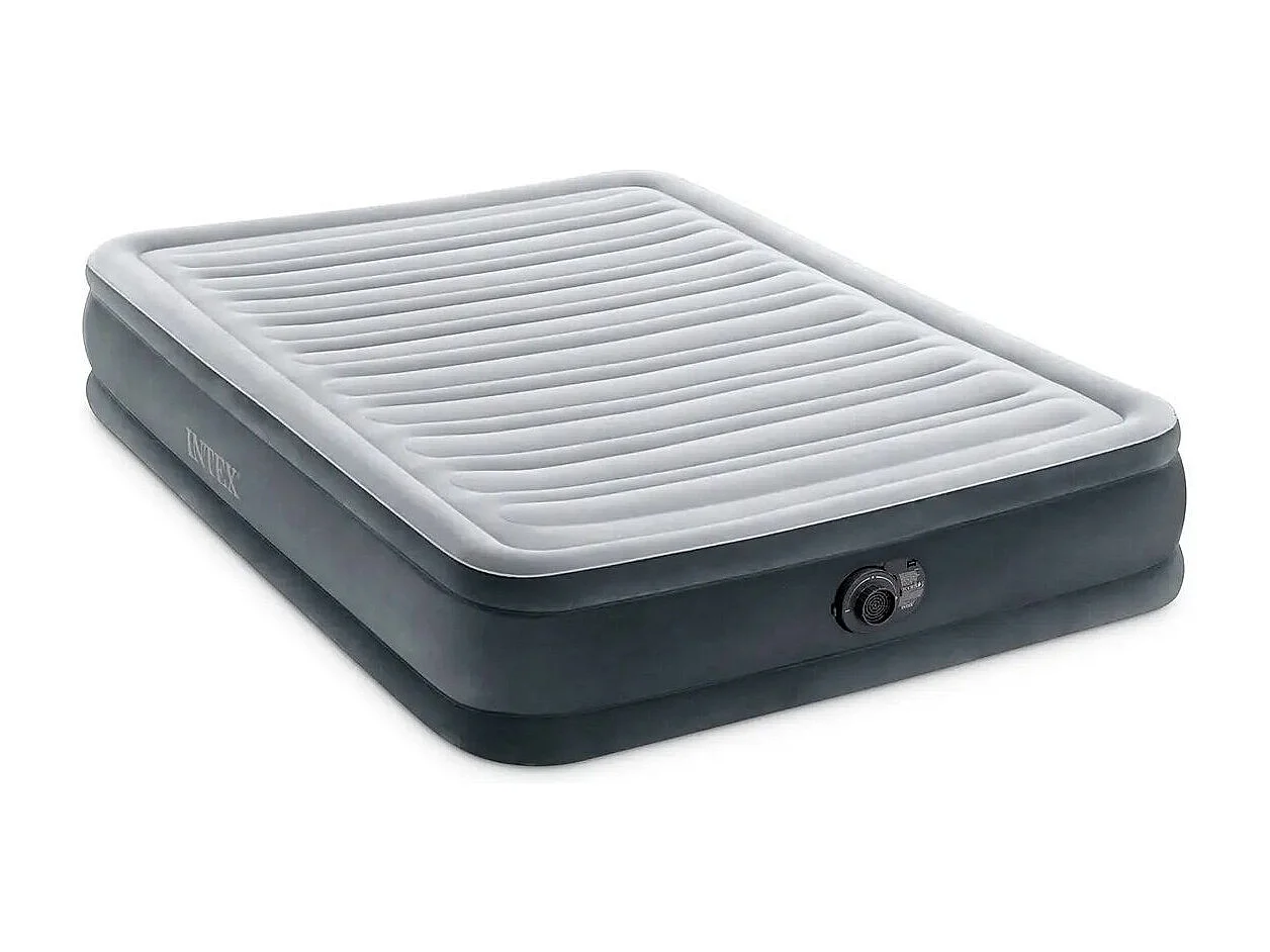 Matelas Gonflable Électrique 2 Places "Confort" 191cm Gris Clair
