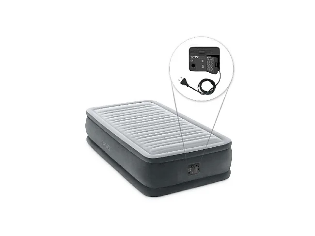 Materasso Gonfiabile Singolo Comfort-Plush Elevated - Grigio - 99 x 191 x 46 cm