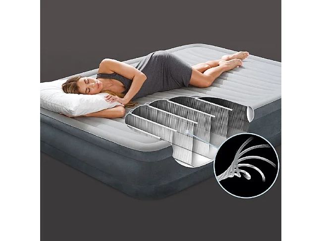 Matelas 1 Place Comfort-Plush Elevated - Gris - 99x191x46 cm - Intex