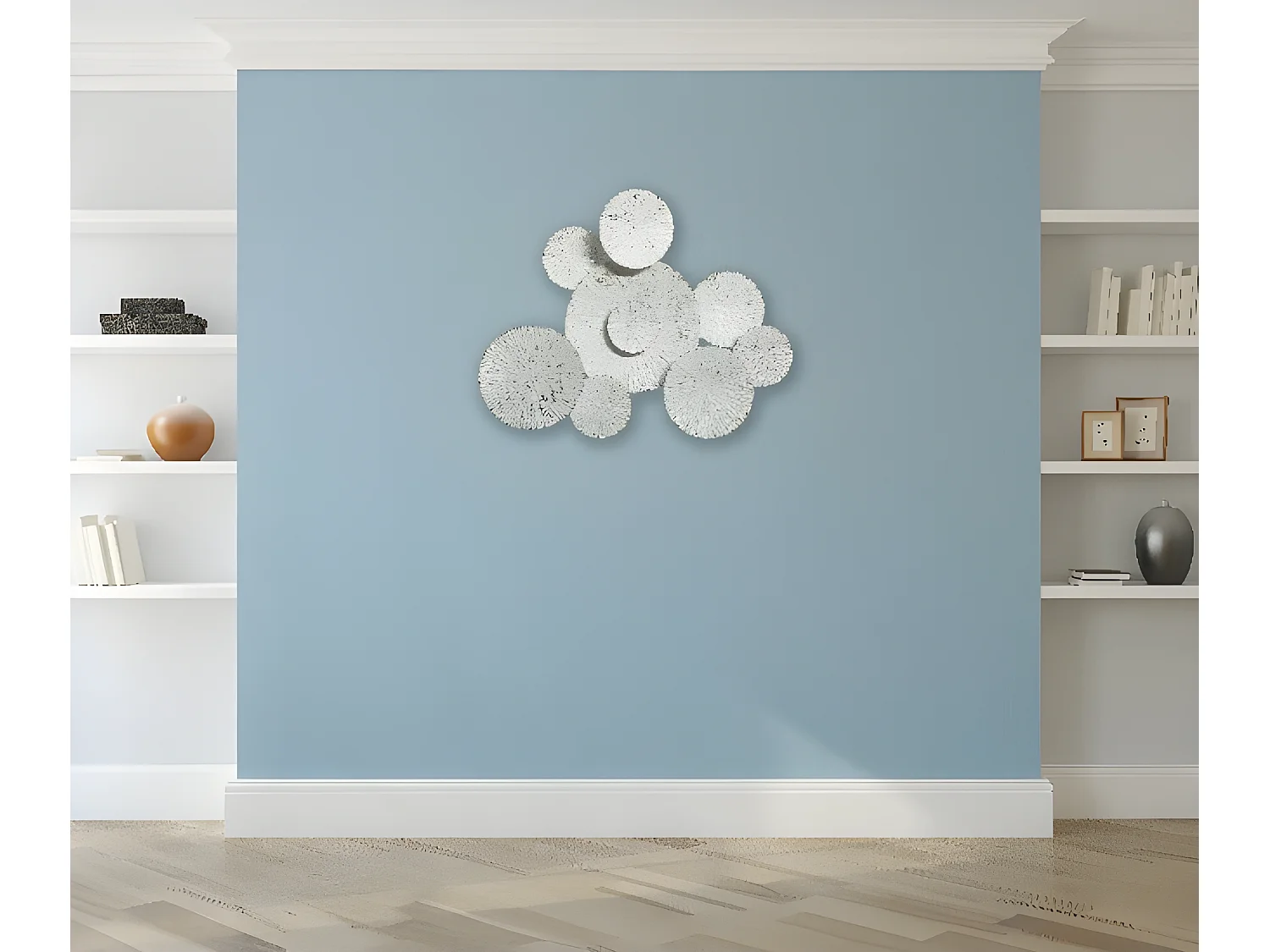 Décoration Murale 3D - Blanc - 75x7x61 cm - Homemania