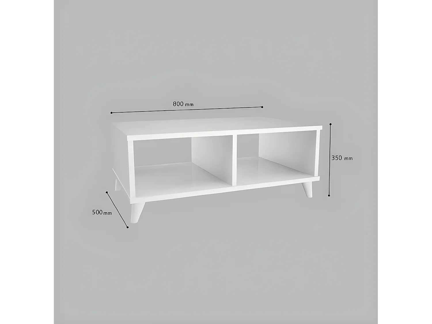 Table Basse Victoria - Blanc - 80x50x35 cm - Homemania