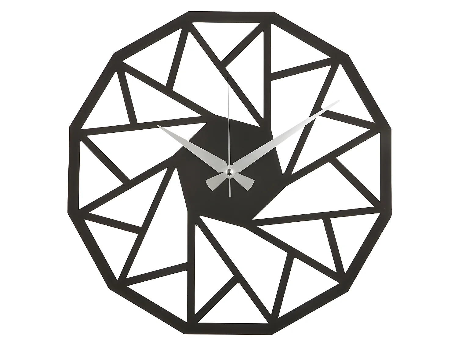 Horloge Géométrique - Noir - 50x0,2x50 cm - Homemania