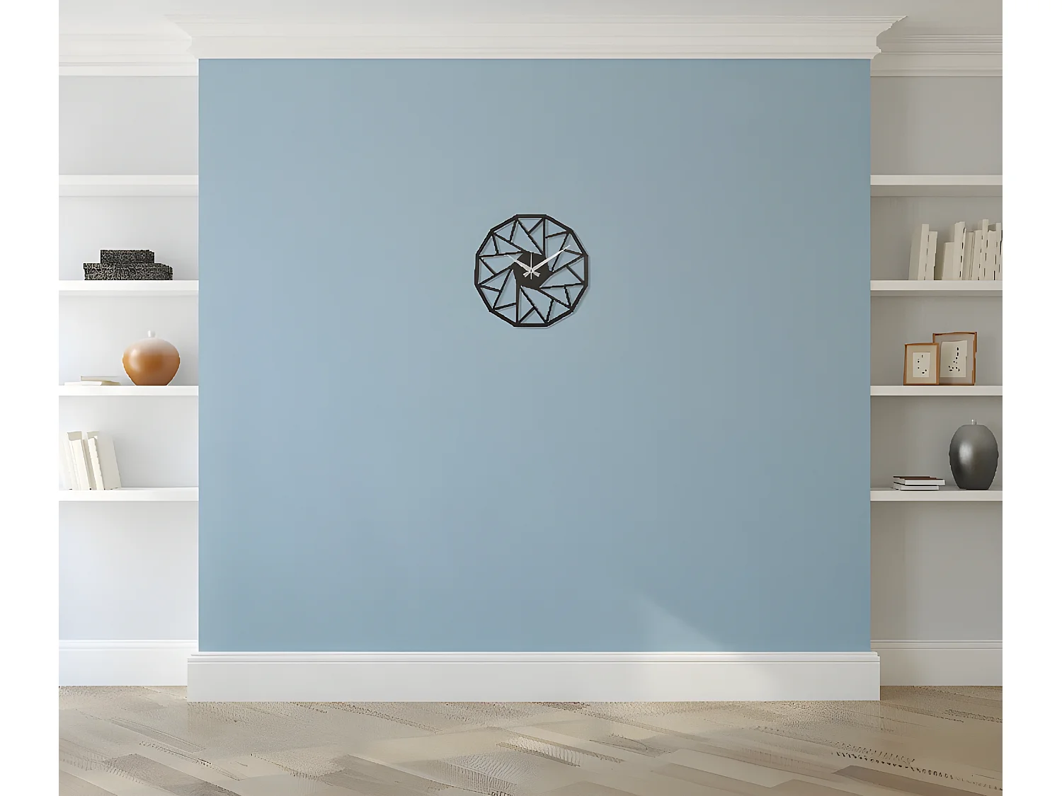 Horloge Géométrique - Noir - 50x0,2x50 cm - Homemania