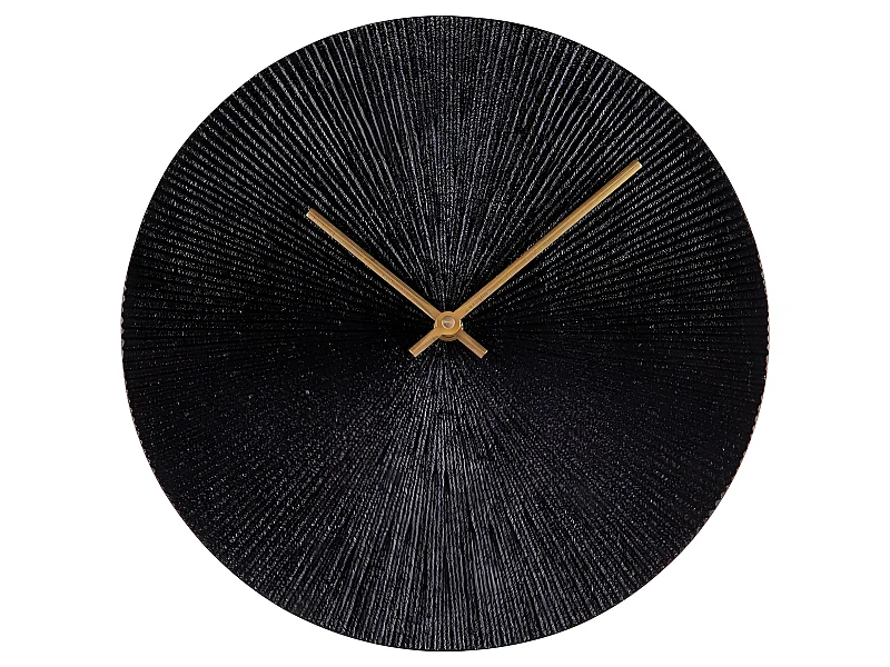 Horloge à poser Soleil noir 25 cm en métal