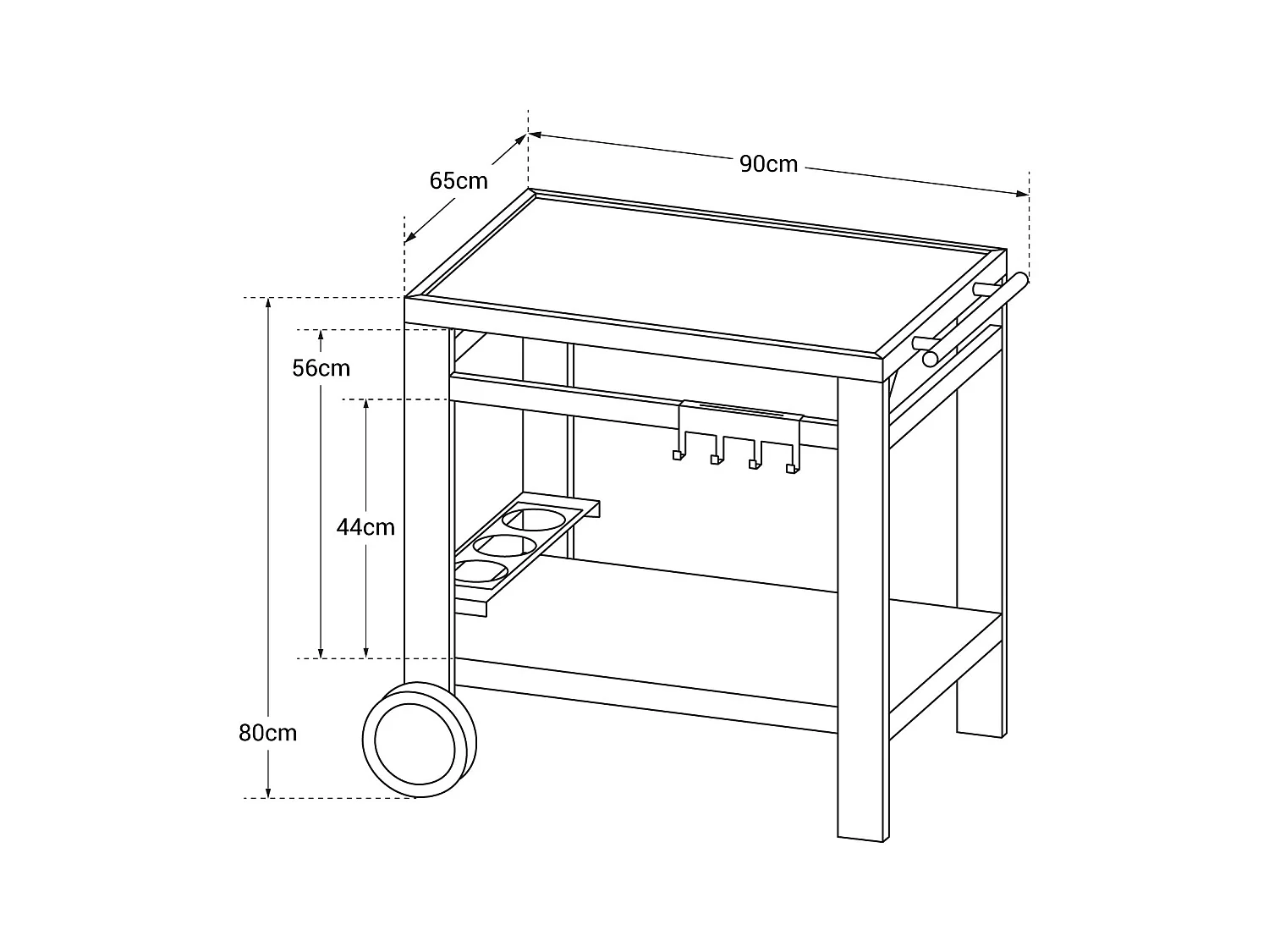 Carrito para plancha MÉDIA M - COOK'IN GARDEN