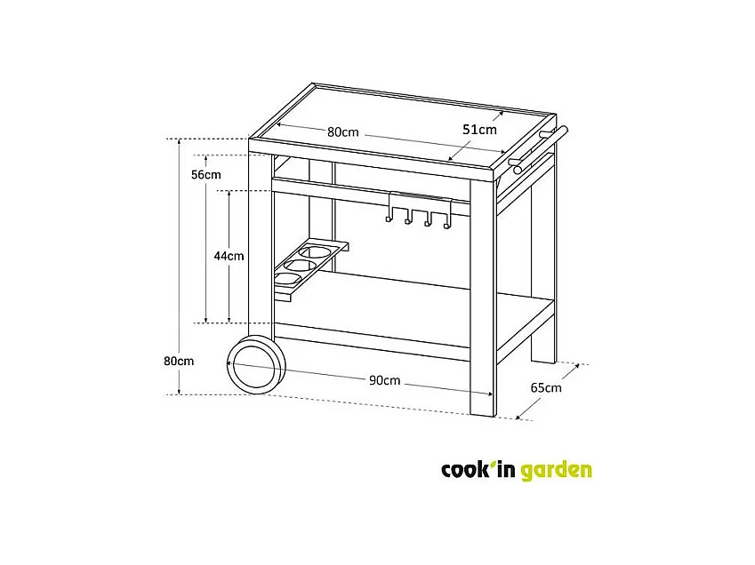 Carrito para plancha MÉDIA M - COOK'IN GARDEN