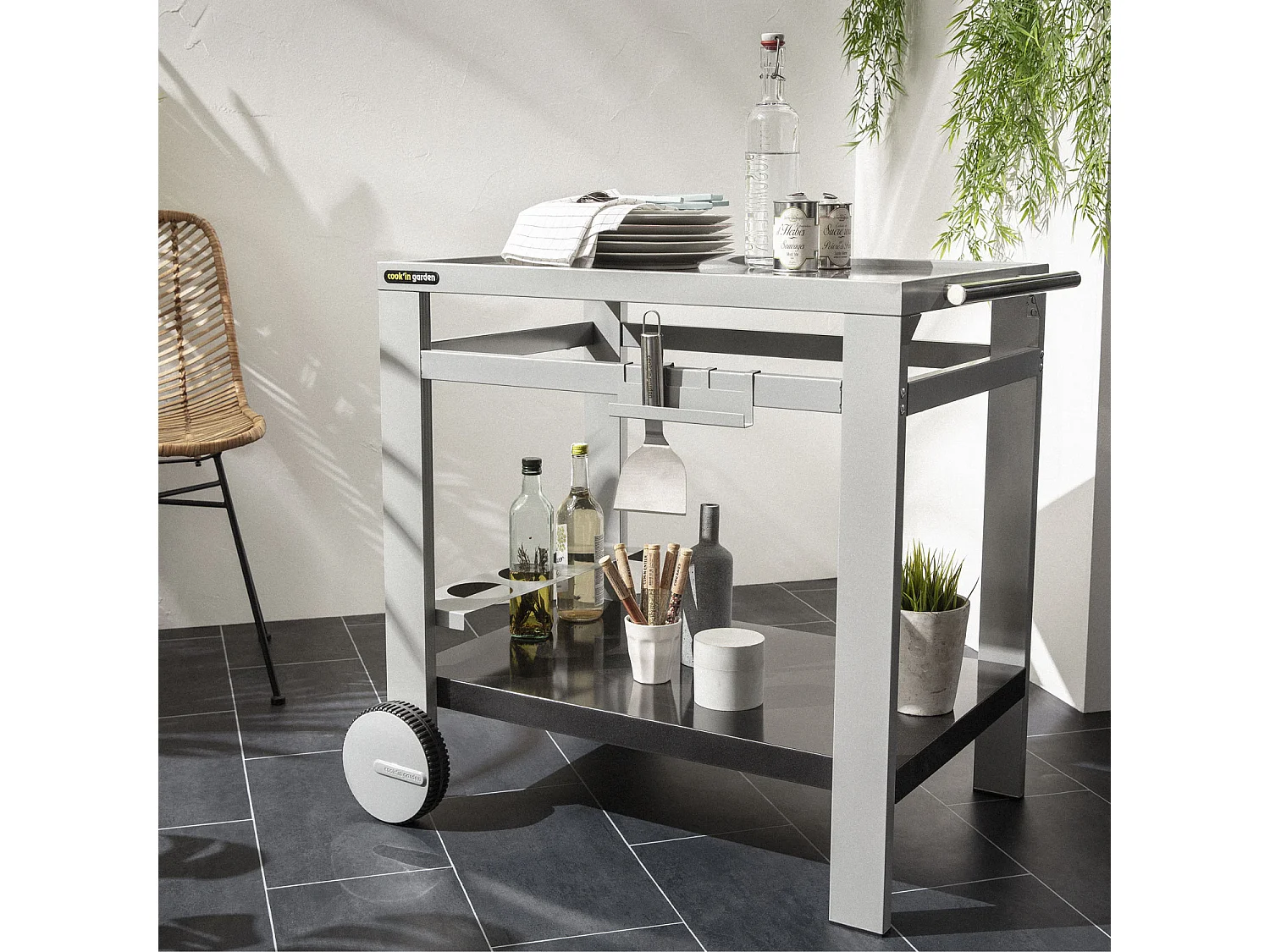 Desserte MÉDIA M pour plancha - COOK'IN GARDEN