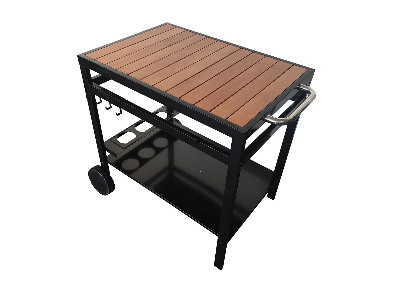 Desserte AVEIRO noire pour plancha - HAPPY GARDEN