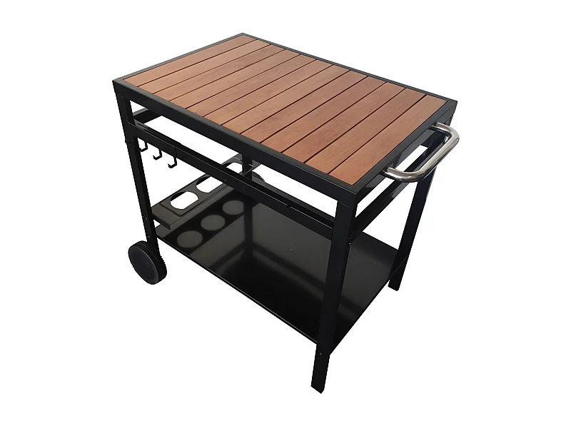 Desserte AVEIRO noire pour plancha - HAPPY GARDEN