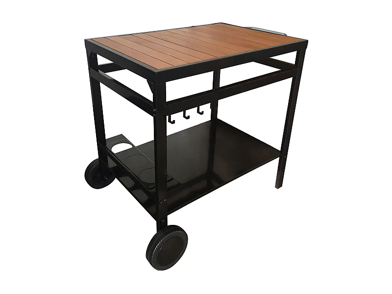 Desserte AVEIRO noire pour plancha - HAPPY GARDEN