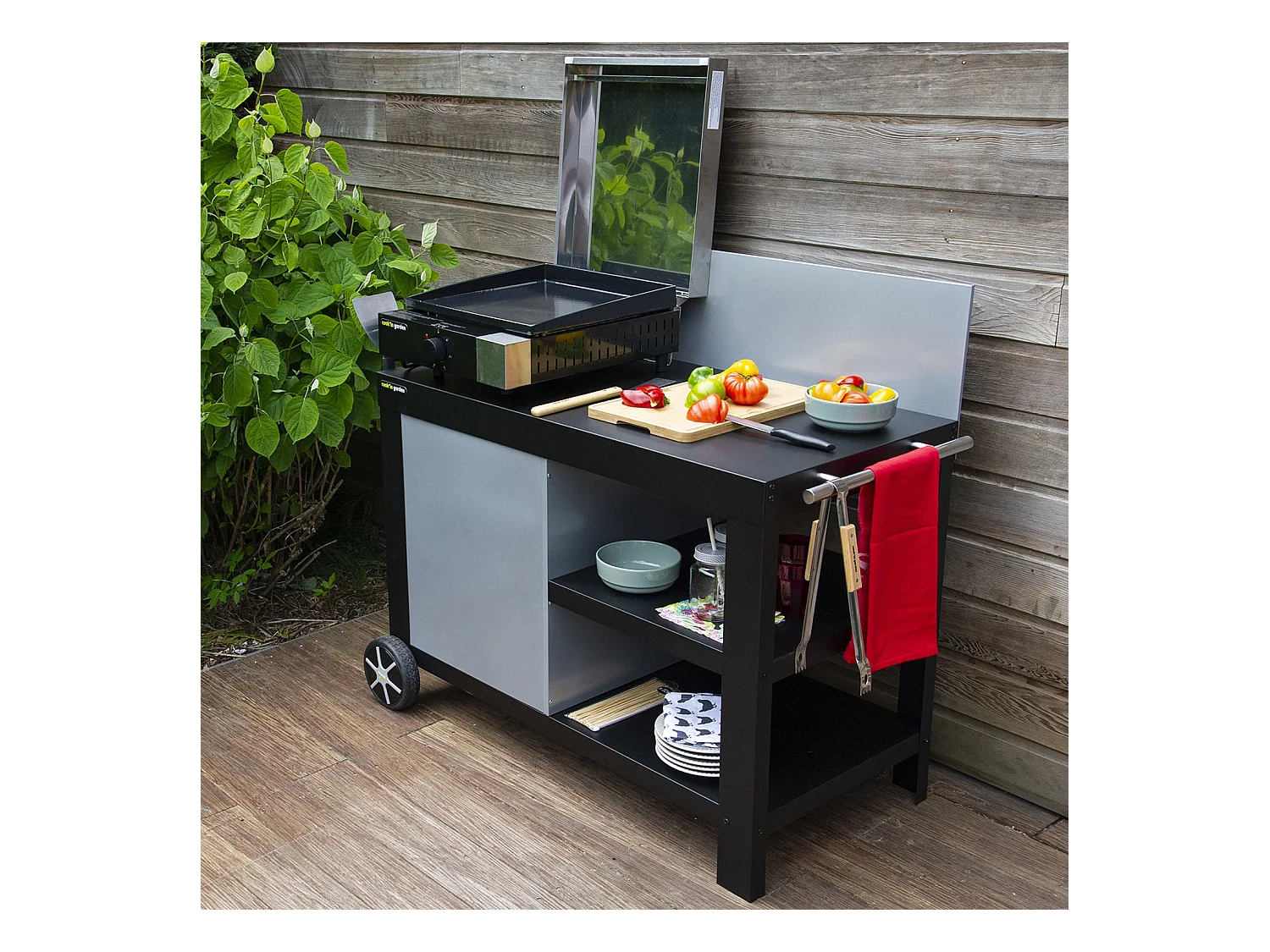 Carrito negro para plancha NOVA - COOK'IN GARDEN