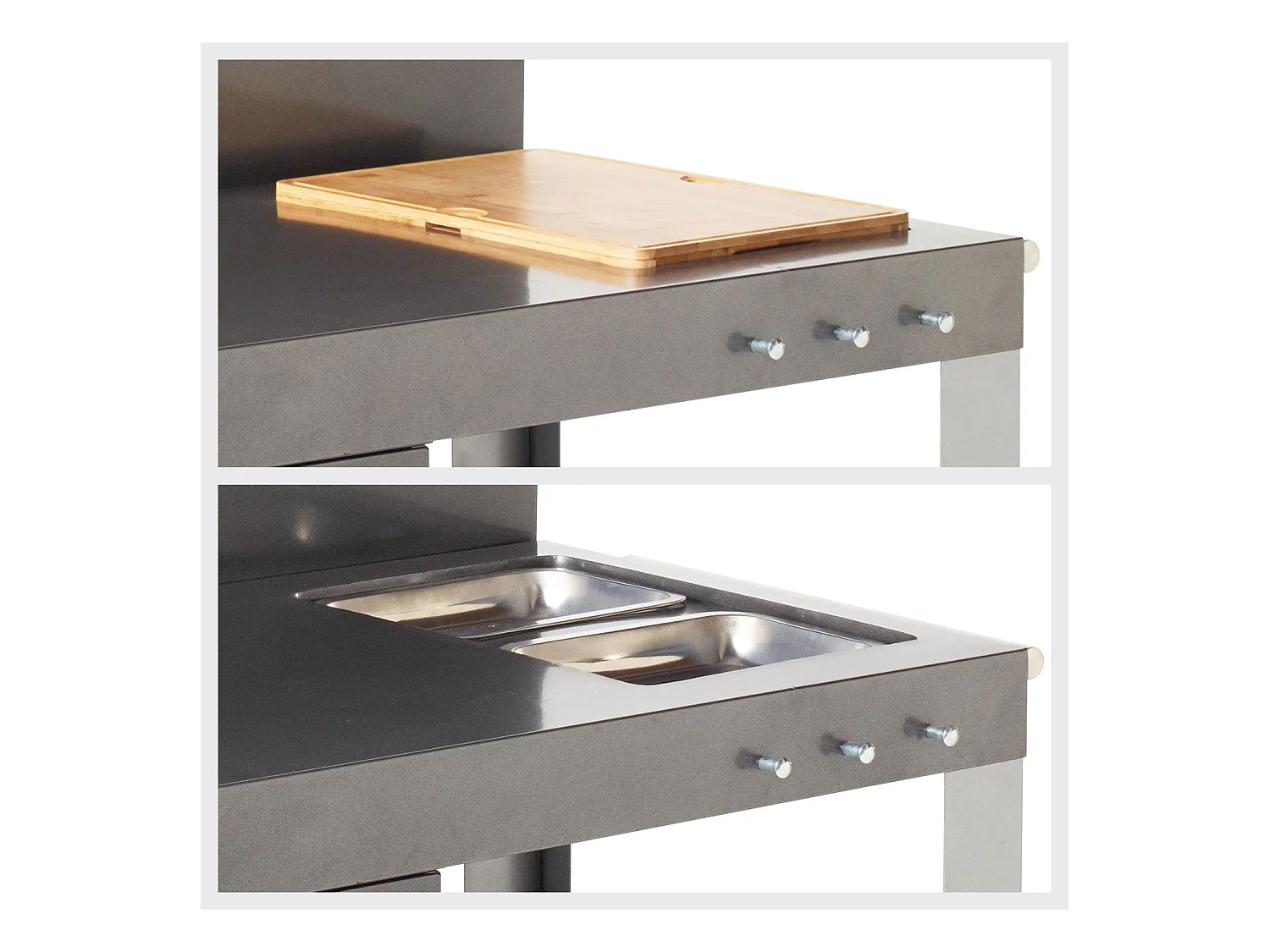 Carrito gris para plancha NOVA XL - COOK'IN GARDEN