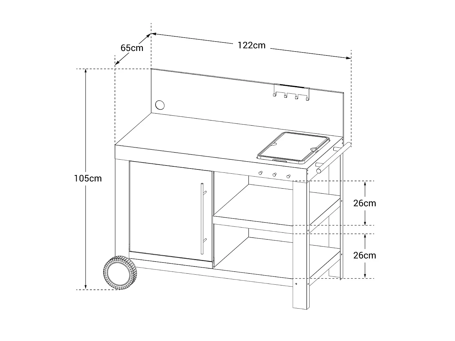 Dressoir voor NOVA XL bakplaat