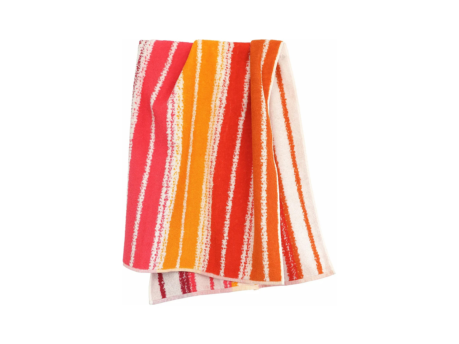 Drap de plage en coton et éponge 75x150 cm SOCOA 480 g/m² orange