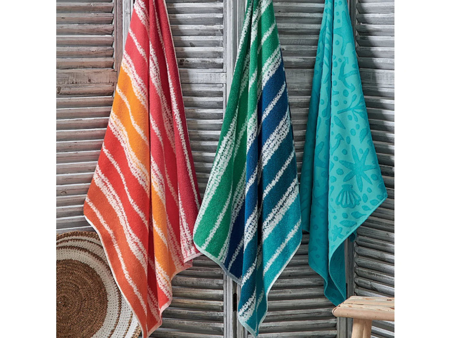 Drap de plage en coton et éponge 75x150 cm SOCOA 480 g/m² orange