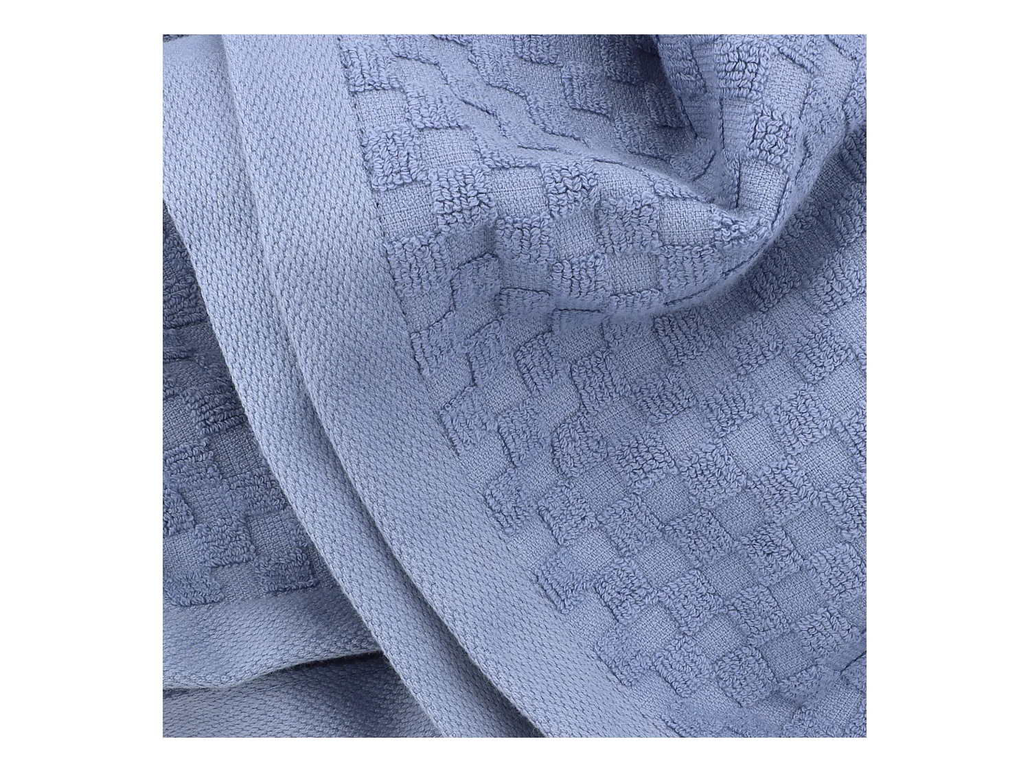 Drap de bain éponge coton 100x170 cm coton DAMA bleu lavande