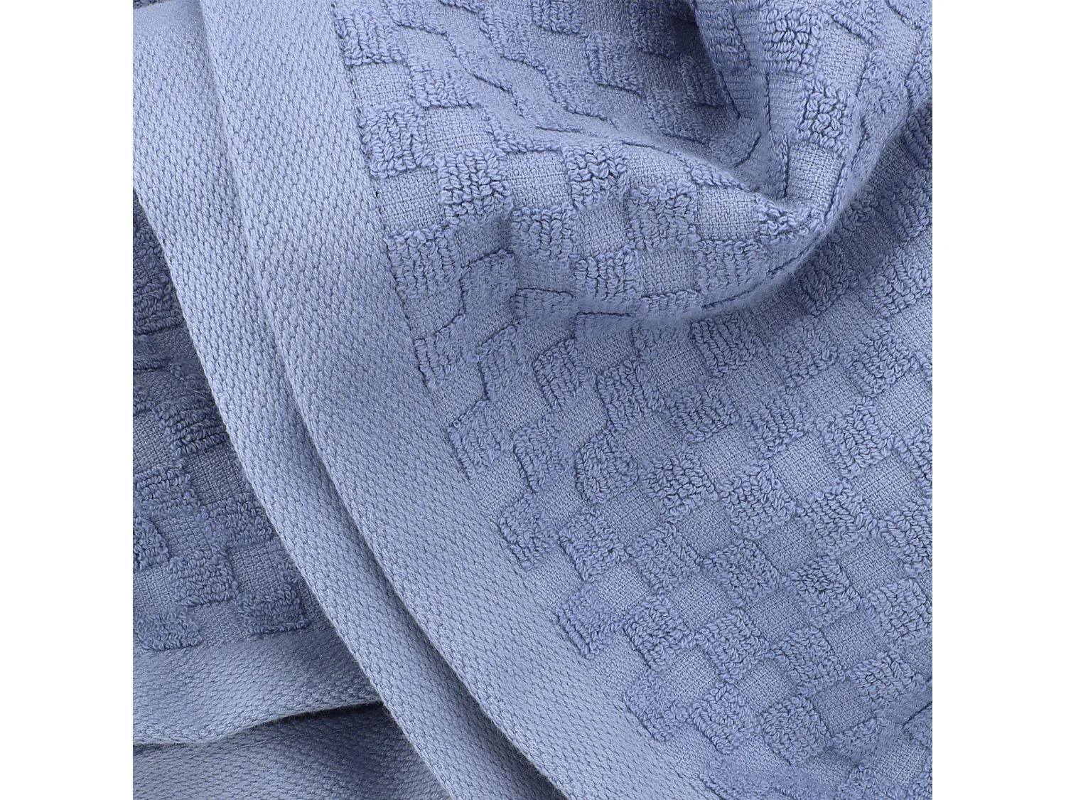 Drap de bain éponge coton 100x170 cm coton DAMA bleu lavande