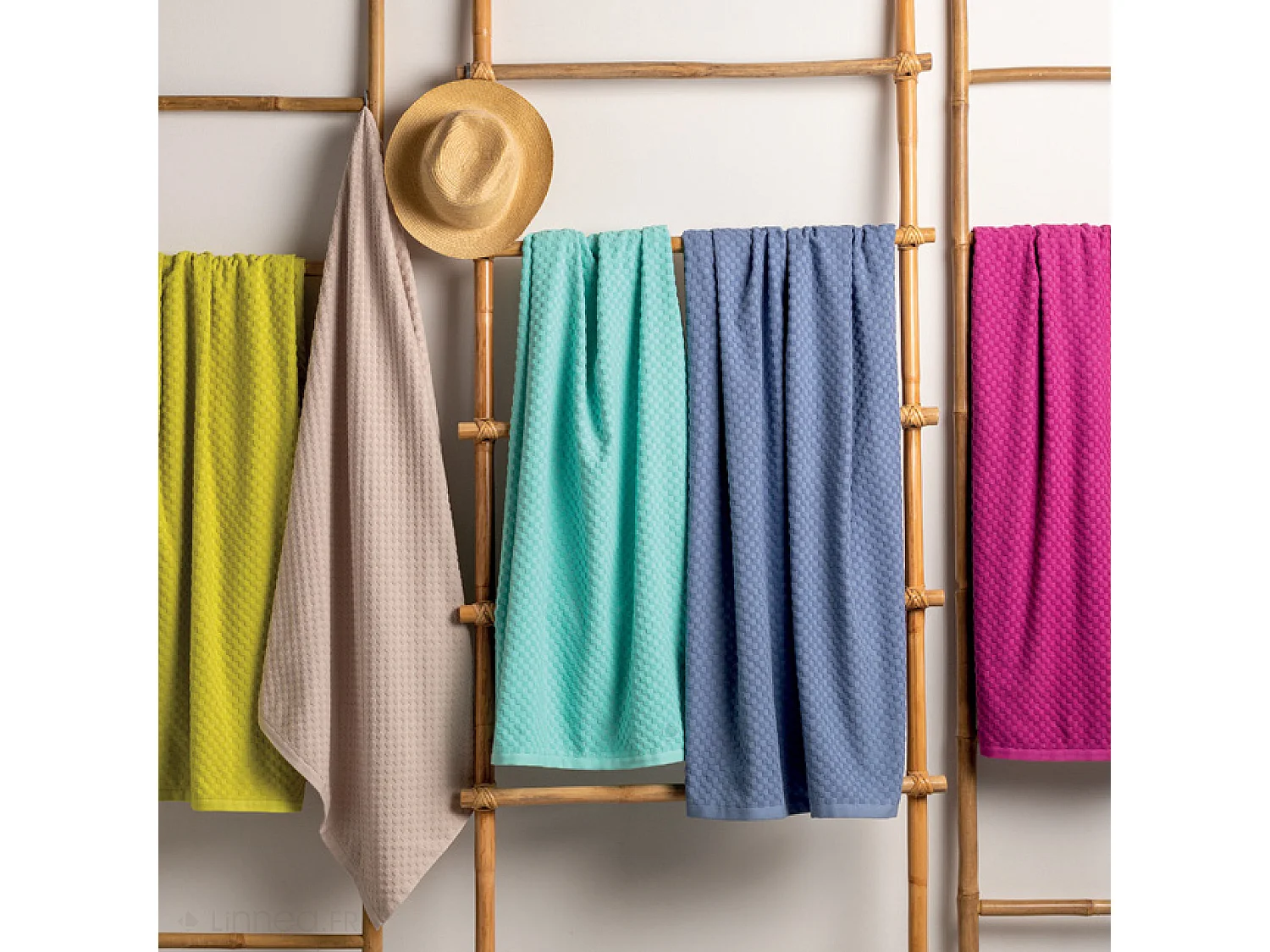 Drap de bain en éponge coton 400 g/m² 100x170 cm coton DAMA sable