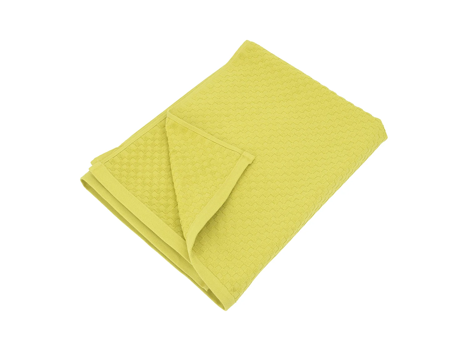 Drap de bain éponge coton 100x170 cm coton DAMA vert chartreuse