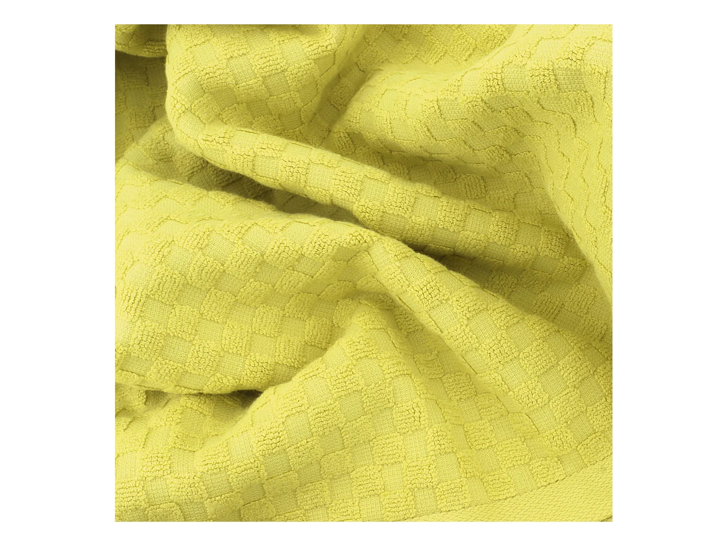 Drap de bain éponge coton 100x170 cm coton DAMA vert chartreuse