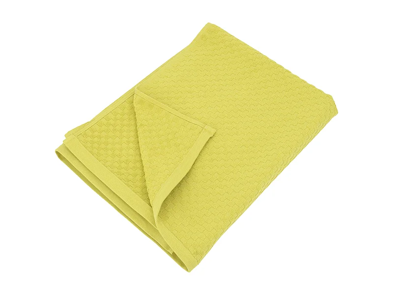 Drap de bain éponge coton 100x170 cm coton DAMA vert chartreuse