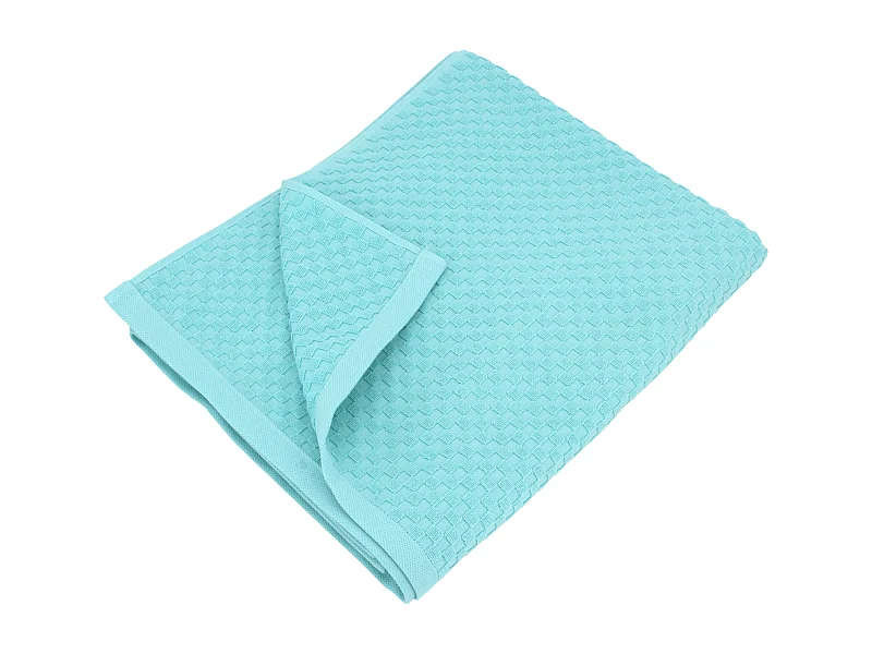 Drap de bain éponge coton 100x170 cm coton DAMA vert opaline