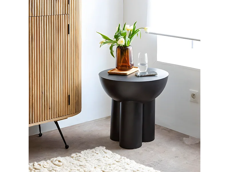 Bout de canapé en métal Baptistin