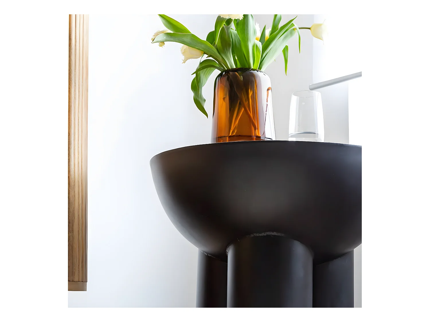 Bout de canapé en métal Baptistin