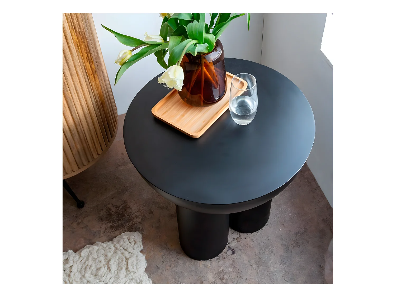 Bout de canapé en métal Baptistin