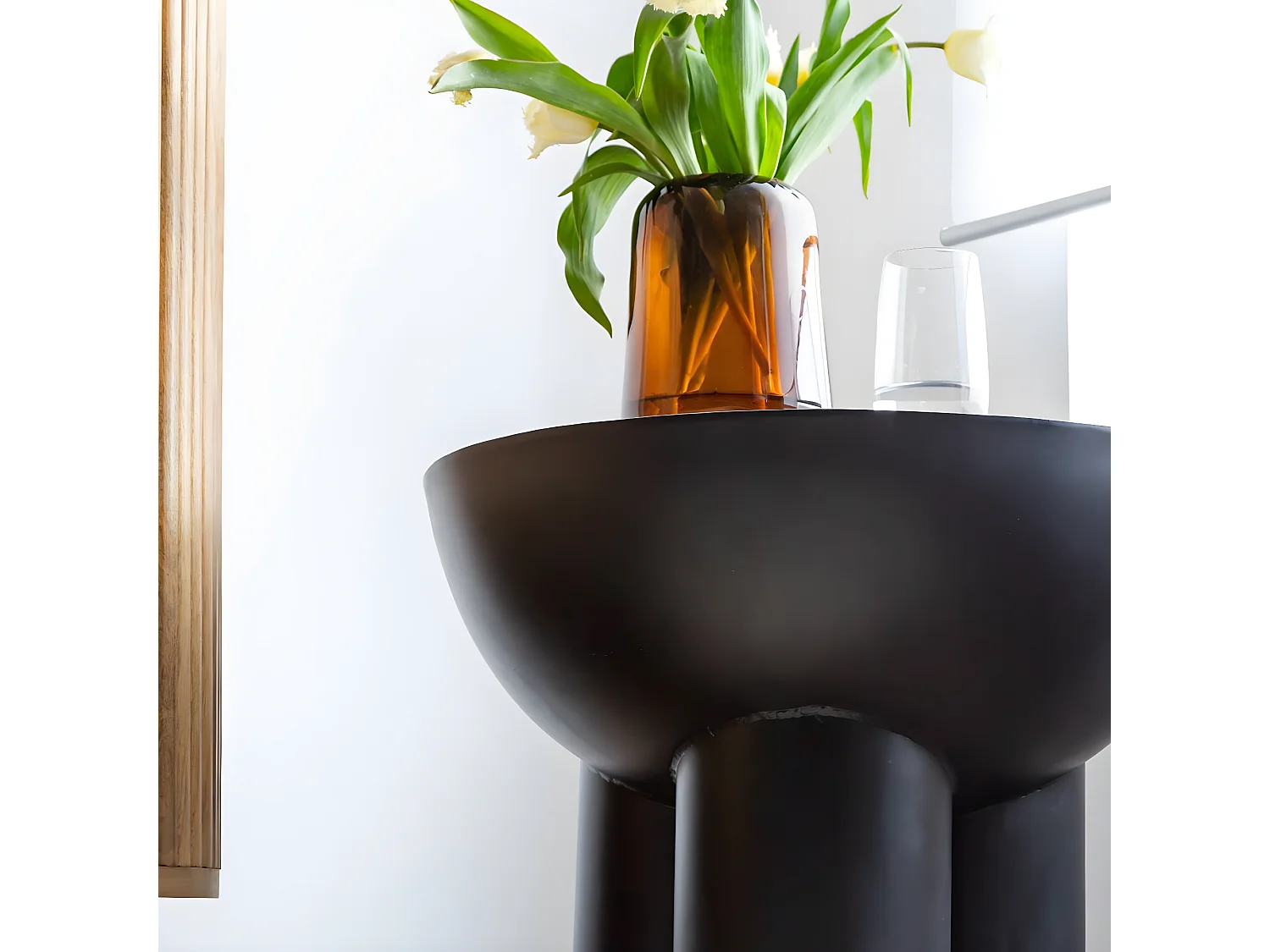 Bout de canapé en métal Baptistin